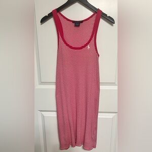 Pink & White striped Ralph Lauren Polo sport dress size S
